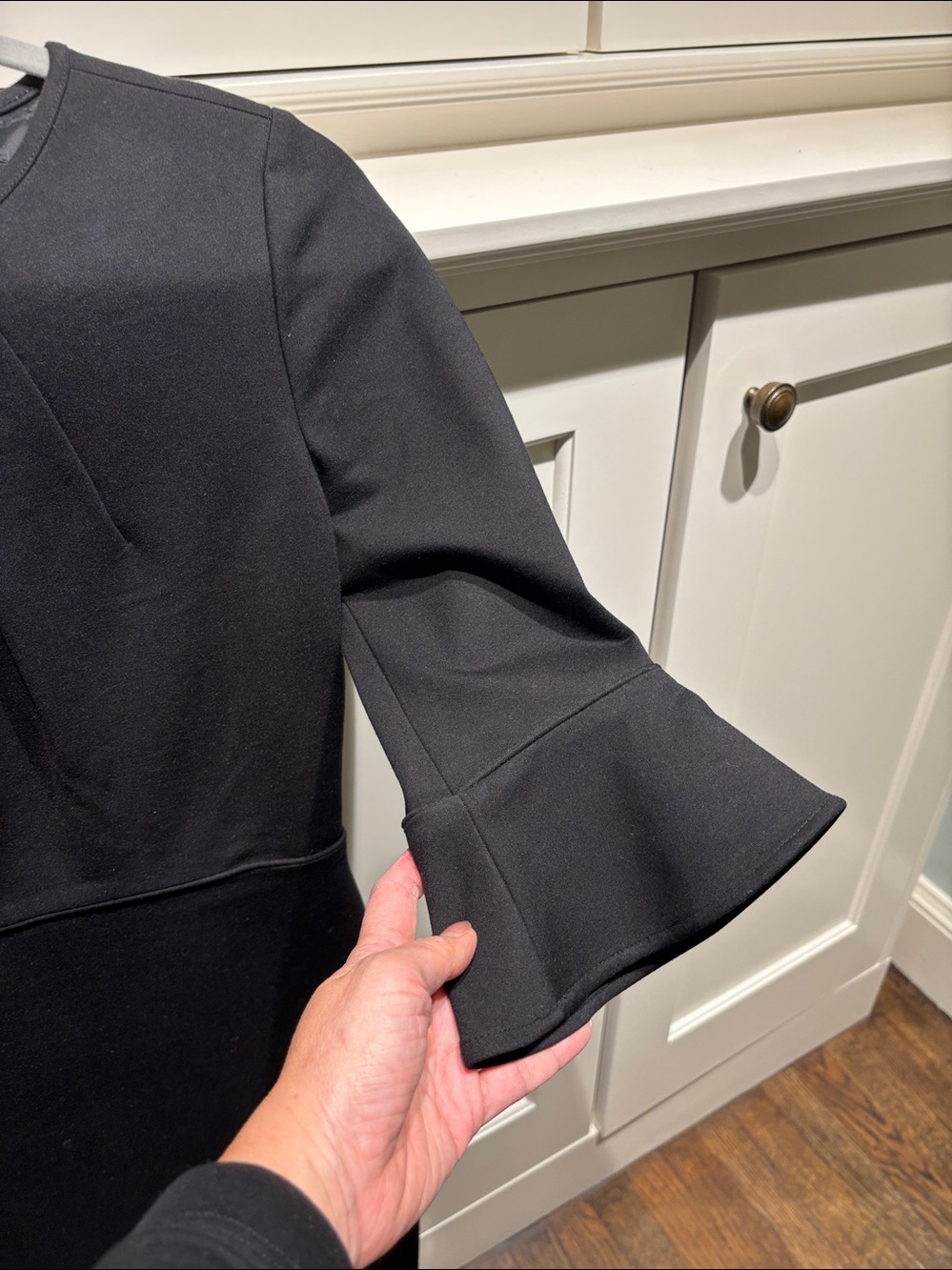 J. Crew Black Dress with Ruffle Sleeves - Picture 3 of 5